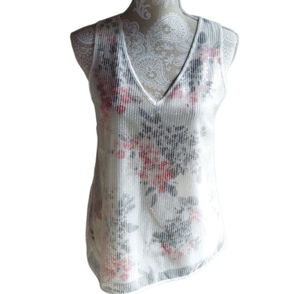 White House Black Market Sleeveless V Neck Top Women's Size XS - Picture 1 of 7